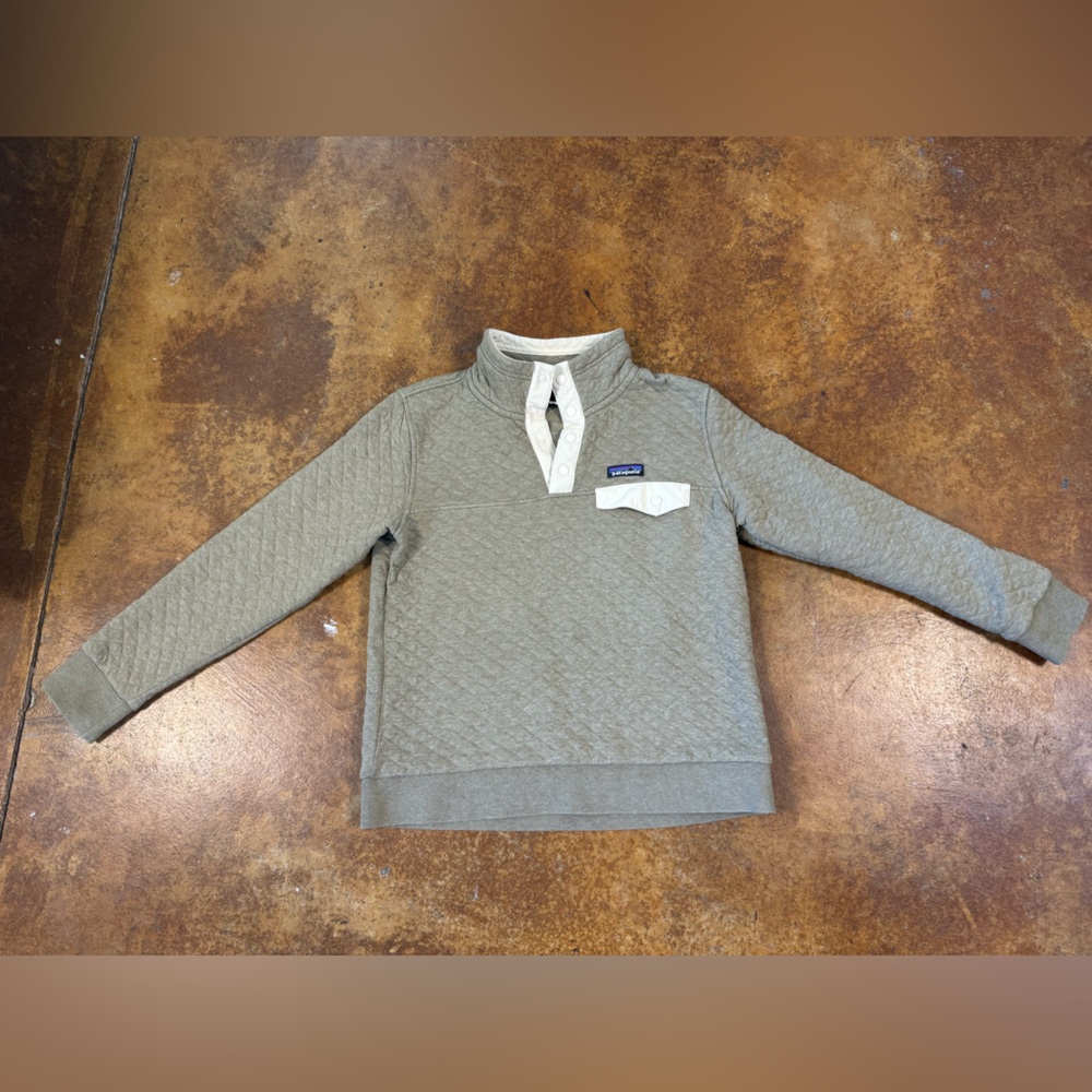 Patagonia women’s organic cotton snap pullover small quilted quarter button top